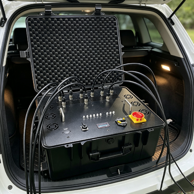 Buy Customizable High‑Power Portable Signal Jammer Integrated Rechargeable Battery And Antennas Temporary Installation in Vehicle Trunk for Crowded Public Venues online manufacture