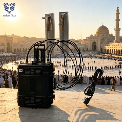 Buy 500M Range High Power Portable GSM RF Blocker Mobile Cell Phone Signal Jammer For Major Open Air Religious Gatherings online manufacture