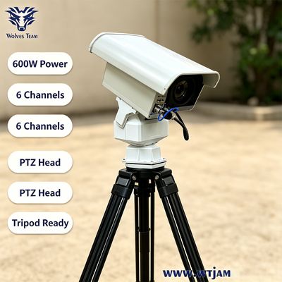 Buy 600W 6-Channel PTZ Drone Jammer with Directional Antenna for Full Coverage Anti Drone Signal Blocker online manufacture
