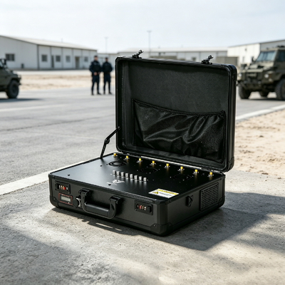 Buy Tactical Briefcase‑Type Outdoor Signal Suppressor Built‑in Battery Customizable Channels And Power For Field Law‑Enforcement Duty online manufacture