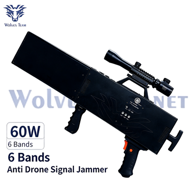 Buy 60W 6-Band Portable Anti-Drone Signal Jammer for UAV Communication Disruption online manufacture