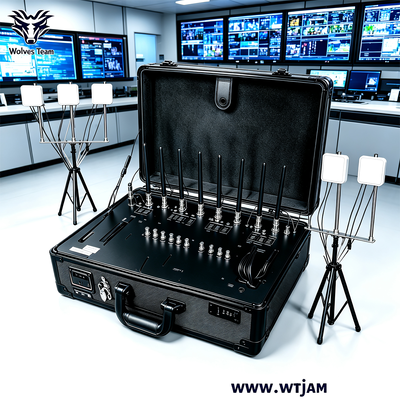 Buy 100W Portable Signal Jammer with 10 Frequency Bands and 30-100m Coverage for Exam Halls and Meeting Rooms online manufacture