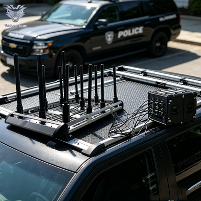 Buy 600W 12‑Band Vehicle‑Mounted RF Signal Blocker Portable High‑Power Wireless Control System for VIP Convoy And Field Security Deployment online manufacture