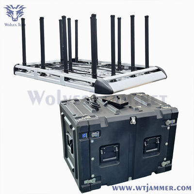 Buy 500M 12 Bands Vehicle Mounted High Power Signal Jammer  Portable RF Signal Blocker For VIP Convoy And Field Mobile Security Deployment online manufacture
