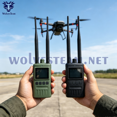 Buy Customizable Frequencies Handheld Drone Detector with Built-in Battery And Omni-directional Antenna online manufacture