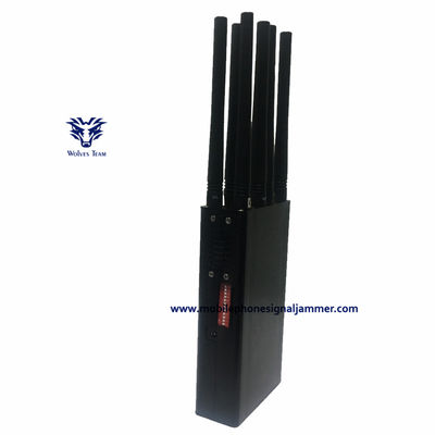 Portable  10  antenna Mobile phone Signal Jammer PCS  CDMA 3G 4G  5G WiFi GPS Signal Jammer
