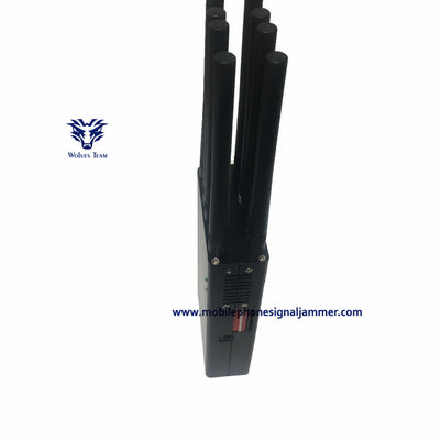 Portable  10  antenna Mobile phone Signal Jammer PCS  CDMA 3G 4G  5G WiFi GPS Signal Jammer