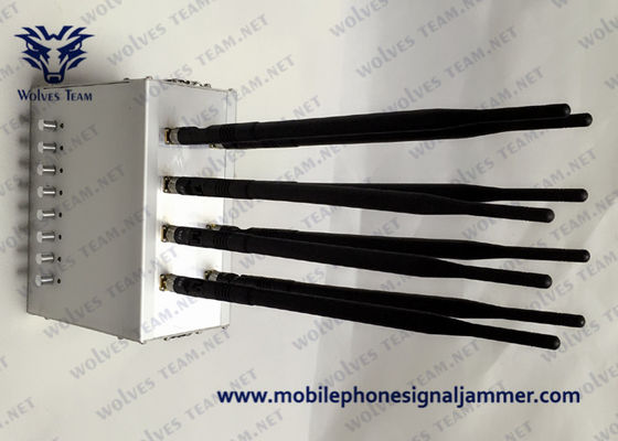 Adjustable Mobile Phone Signal Jammer High Power 8 Antenna Blocking WiFi GPS GSM CDMA 3G 4G 5G Jammer 100 meters
