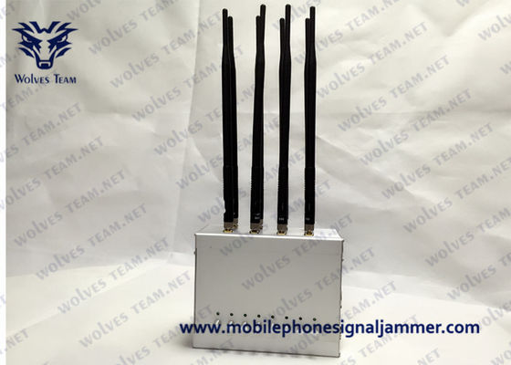 Adjustable Mobile Phone Signal Jammer High Power 8 Antenna Blocking WiFi GPS GSM CDMA 3G 4G 5G Jammer 100 meters