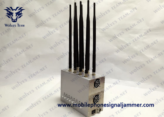 Adjustable Mobile Phone Signal Jammer High Power 8 Antenna Blocking WiFi GPS GSM CDMA 3G 4G 5G Jammer 100 meters