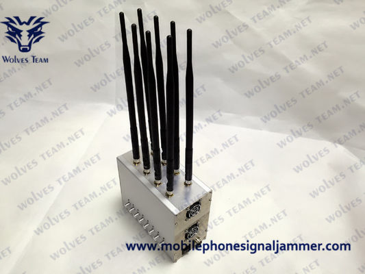 Cooling Fans All Cell Phone Signal Jammer GSM 3G 4G 5G Jammer Multi Bands Omni-directional Antenna