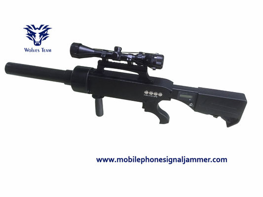 Security Defense Drone Jamming Device Gun Shape IR Laser Telescope IP55 Waterproof Anti-Uav Drone Jammer 2000 meters