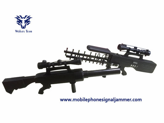 Security Defense Drone Jamming Device Gun Shape IR Laser Telescope IP55 Waterproof Anti-Uav Drone Jammer 2000 meters