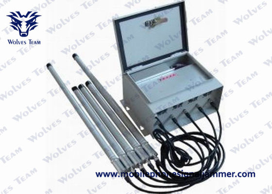 High Power Celluar Signal Jammer CDMA GSM 4G 5G WIFI Bluetooth Metal Housing Good Cooling System