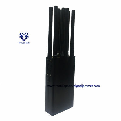 Portable Handheld 3G 4G 5G Mobile phone Jammer GPSL1/L2/L5 WIFI Jammer AC adapte
