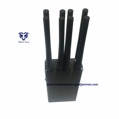 Portable Handheld 3G 4G 5G Mobile phone Jammer GPSL1/L2/L5 WIFI Jammer AC adapte