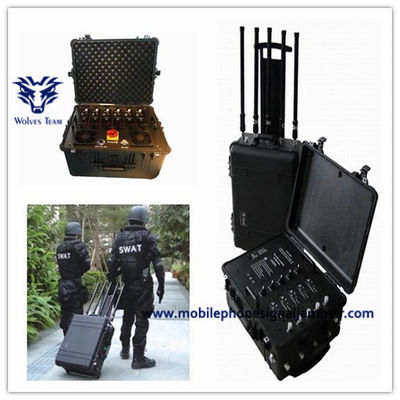 Portable Wireless Signal Jammer Efficient Range Radius Up To 200 Meters Long Lifetime Built in Battery Cell Phone Jammer