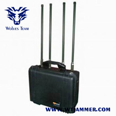 Portable Briefcase IR Laser Telescope Jamming range 3500 meters Anti Uav Drone Jammer WIFI GPS Signal Blocker