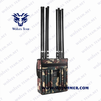 Built - In Battery 40 Watt GSM 3G 4G WiFi  Backpack Signal Jammer