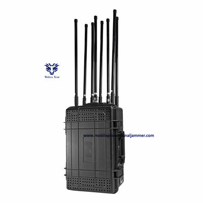 All In One Waterproof Outdoor 25-6000MHz Signal Jammer High Gain Omni-directional Antennas up to 2000 meters