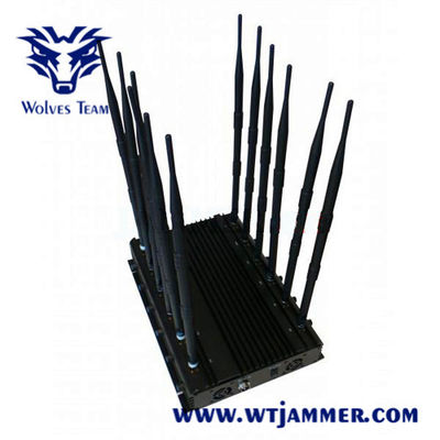 12 Bands 50m 20W GSM DCS 3G 4G WIFI GPS RF Signal Jammer