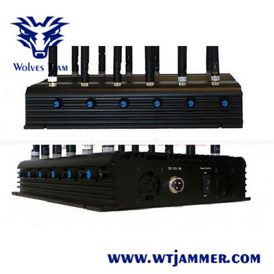 12 Bands 50m 20W GSM DCS 3G 4G WIFI GPS RF Signal Jammer