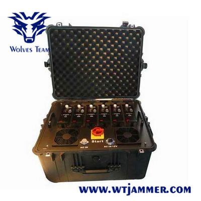 Portable 8 Bands GPS 2G 3G 4G GSM 530W RCIED IED Bomb Jammer