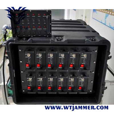 Buy 6 Bands GSM CDMA GPS WIFI5.8G Drone Signal Milit-ary 1500 Meters 300W IED Bomb Jammer online manufacture
