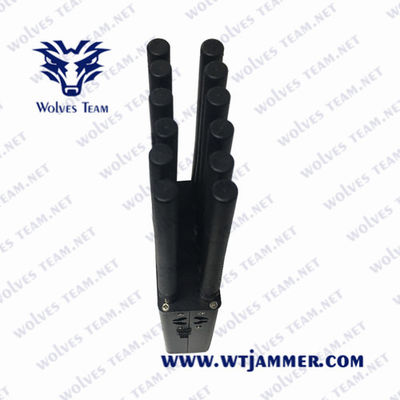 12 Bands CDMA UHF VHF 25m 12W Handheld Signal Jammer