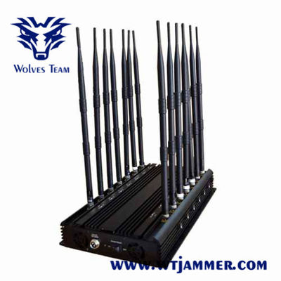 Adjustable 14 Antennas GPS Lojack 50m 35W Mobile Phone Blocker