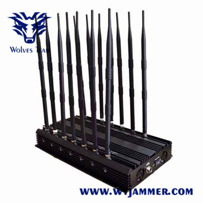 Adjustable 14 Antennas GPS Lojack 50m 35W Mobile Phone Blocker