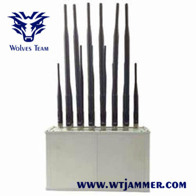 50W 14 Band Desktop Wi-Fi Lojack CDMA GSM Signal Jammer