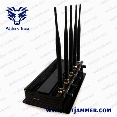 5 Antennas Cell Phone 40m 12W GPS Jammer