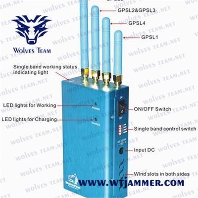 Portable 15m 2W GPS Blocking Device For Conference Center