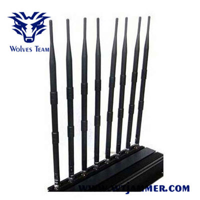 Multifunctional 3G 4G Cell Phone Jammer , Wifi Signal Jammer High Gain Antennas