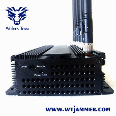 Multifunctional 3G 4G Cell Phone Jammer , Wifi Signal Jammer High Gain Antennas