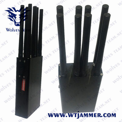 Portable WiFi2.4g GPSL1 GSM 30m 8W Handheld Signal Jammer