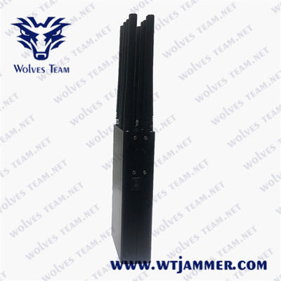 Portable WiFi2.4g GPSL1 GSM 30m 8W Handheld Signal Jammer
