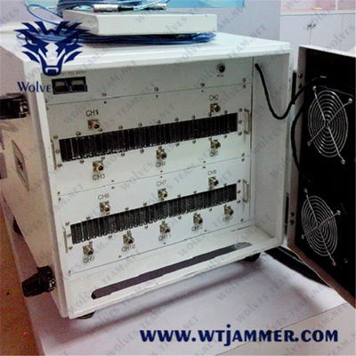 Buy 13 Bands Adjustable Vehicle Jammer , High Power 20 - 3000MHz Cell Phone Jamming Device online manufacture