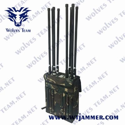 6 Bands 100 Meters 80W RF Manpack Jammer For Military Units