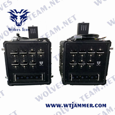 Military Vehicle Bomb Jammer Portable Cell Phone RF Signal Jammer With DDS Convoy Jamming System