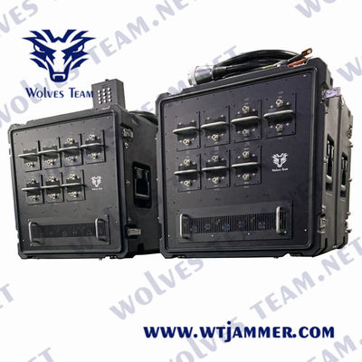 Military Vehicle Bomb Jammer Portable Cell Phone RF Signal Jammer With DDS Convoy Jamming System
