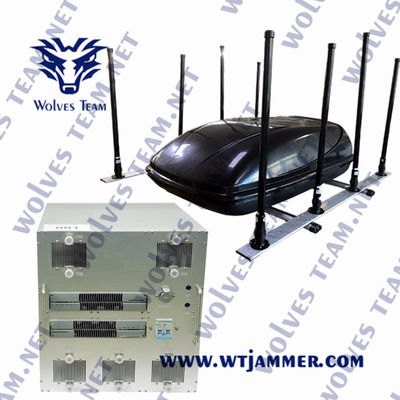 12 Bands 800m RF Signal Vehicle Bomb Jammer With DDS Convoy