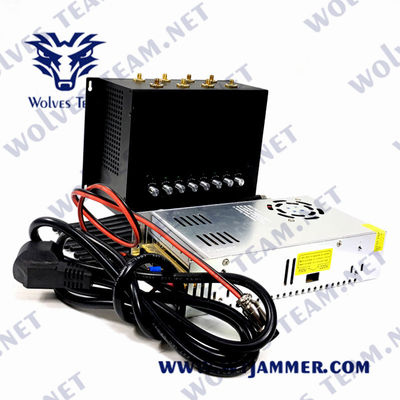 8 Bands 16W GSM CDMA GPS Desktop Signal Jammer 30m With AC Adapter