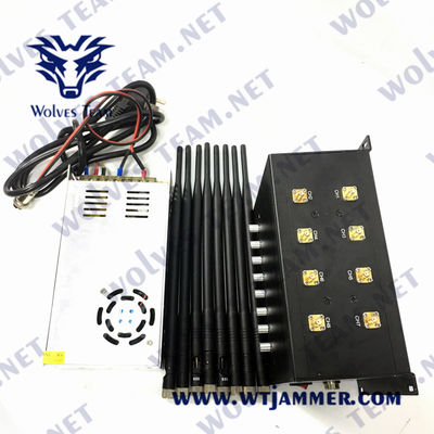 8 Bands 16W GSM CDMA GPS Desktop Signal Jammer 30m With AC Adapter