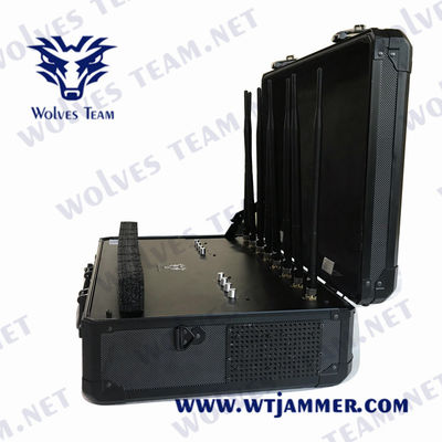 8 Channels CDMA 120W Mobile Phone Signal Jammer 5dBi Antenna