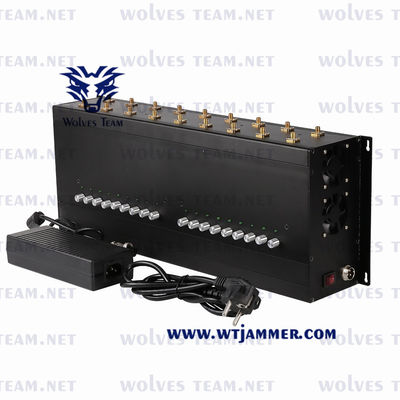 48W GSM CDMA VHF UHF Signal Jammer Desktop 18 Antennas  GPS Lojack