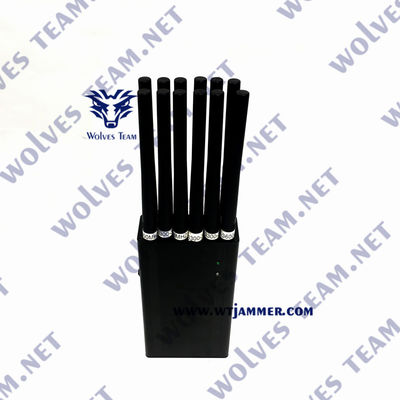 Handheld 12 bands Signal Jammer Mobile Phone GSM CDMA 3G 4G 5G WIFI GPS VHF UHF Lojack  Blocker 30 meters