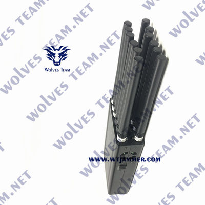 Handheld 12 bands Signal Jammer Mobile Phone GSM CDMA 3G 4G 5G WIFI GPS VHF UHF Lojack  Blocker 30 meters