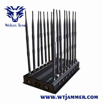 L1 L2 L5 Lojack Portable Signal Jammer 18 Antennas 3G 4G 5G WiFi UHF VHF 35W